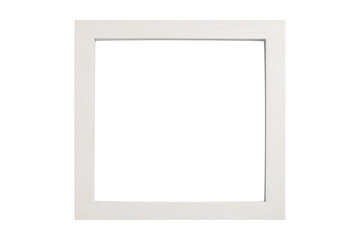 White wooden border photo frame minimalistic modern looking square classic