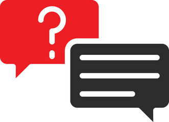 Question Message Vector Icon

