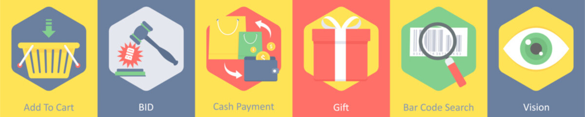 add to cart, bid, cash payment