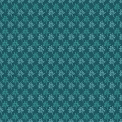 light blue christmas leaf with blue background seamless repeat pattern