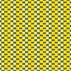 yellow squares with green background seamless repeat pattern