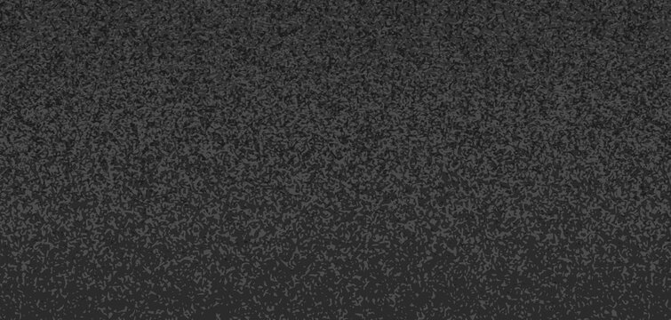 Black grain noise asphalt road texture background vector or grey metal pavement dust rough material pattern graphic illustration, stone grainy floor gray surface banner canvas old effect image clipart