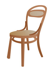 a very old chair isolated on white