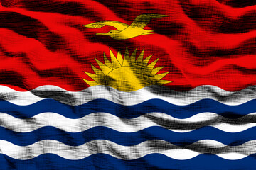 National flag  of Kiribati. Background  with flag  of Kiribati