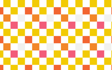 Colorful yellow-orange check patterns, background