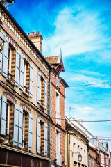 Antique building view in Sens, France