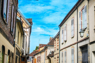 Fototapeta na wymiar Antique building view in Sens, France