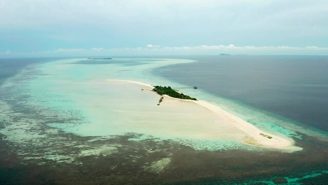 Aerial view of Timba Timba Island, Semporna, Sabah