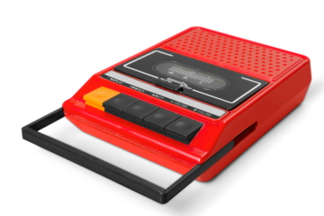 Black old retro worn radio