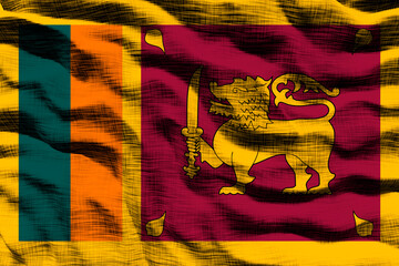 National flag  of Sri Lanka. Background  with flag  of Sri Lanka