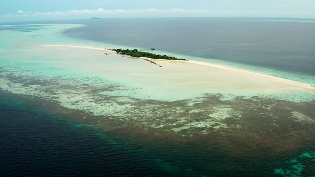 Aerial view of Timba Timba Island, Semporna, Sabah