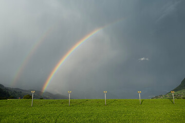 Regenbogen im Kanton Nidwalden, Schweiz