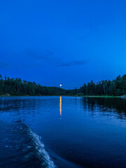 sunset over the lake