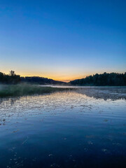 sunrise over the river