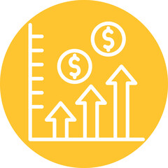 Income Chart Vector Icon
