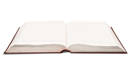 An open blank Bible holy book