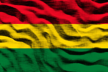 National flag of Bolivia. Background  with flag of Bolivia