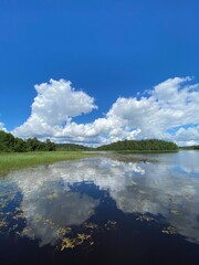 clouds over the lake
