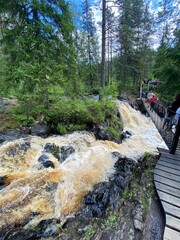 waterfall in the mountains
