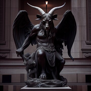 The baphomet, mystical figure illustration - generative ai