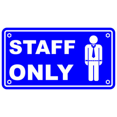 Staff Only, sign and sticker vector