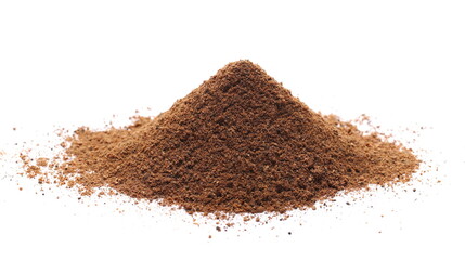 Cinnamon powder isolated on white 