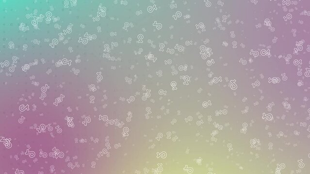 December 22, Ukraine, Dnipro 2022.Background with tiktok icons. Background for presentations Tiktok icon with neon glow animation