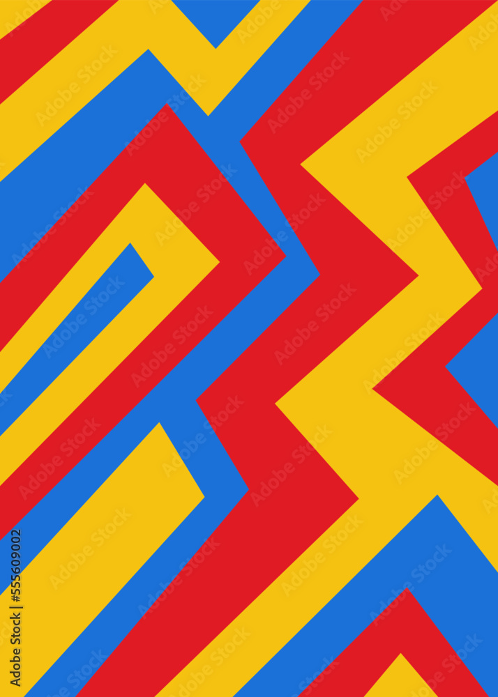 Poster minimalist background with abstract colorful square line pattern