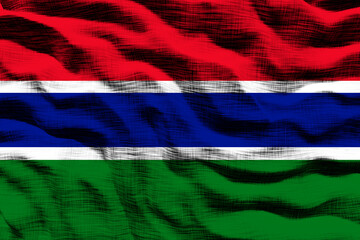 National flag of Gambia. Background  with flag  of Gambia.