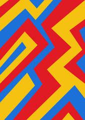 Minimalist background with abstract colorful square line pattern