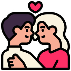 couple filled outline icon