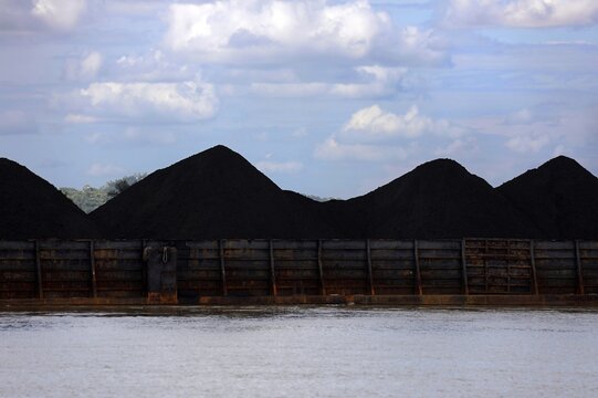 Coal on a barge near Tanjung Redeb