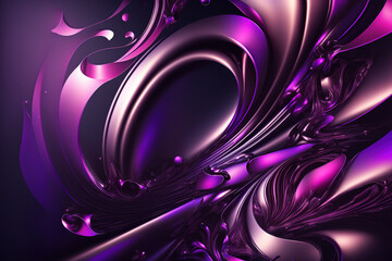 Purple abstract 3d wallpaper. AI
