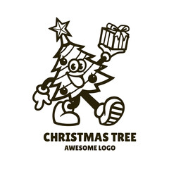 Illustration vector graphic of Christmas Tree, good for logo design