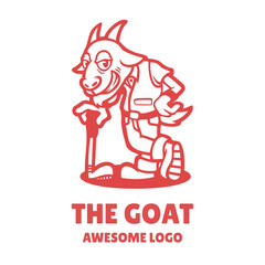 Illustration vector graphic of The Goat, good for logo design