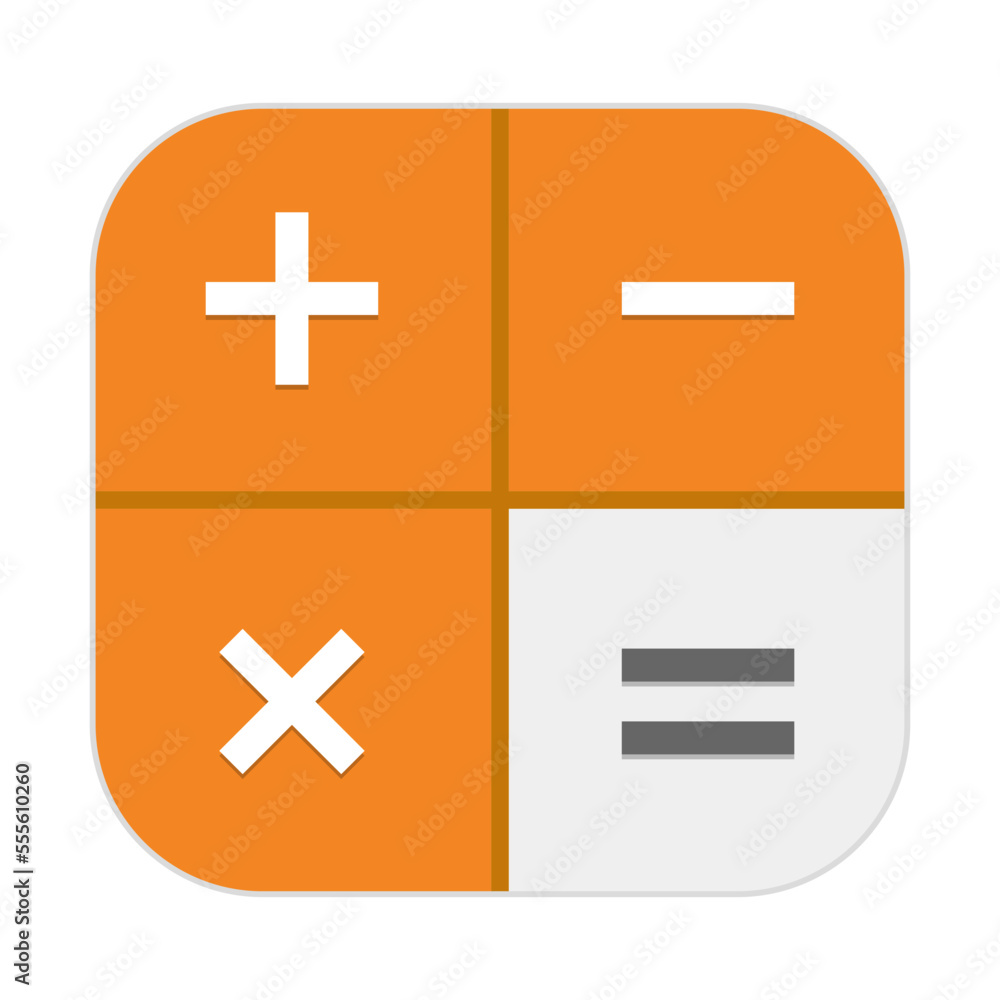 Poster flat design calculation icon. calculator icon. computation. vector.