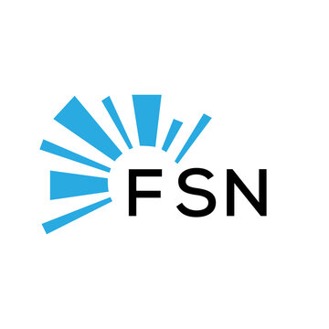 FSN letter logo. FSN blue image on white background and black letter. FSN technology  Monogram logo design for entrepreneur and business. FSN best icon.
