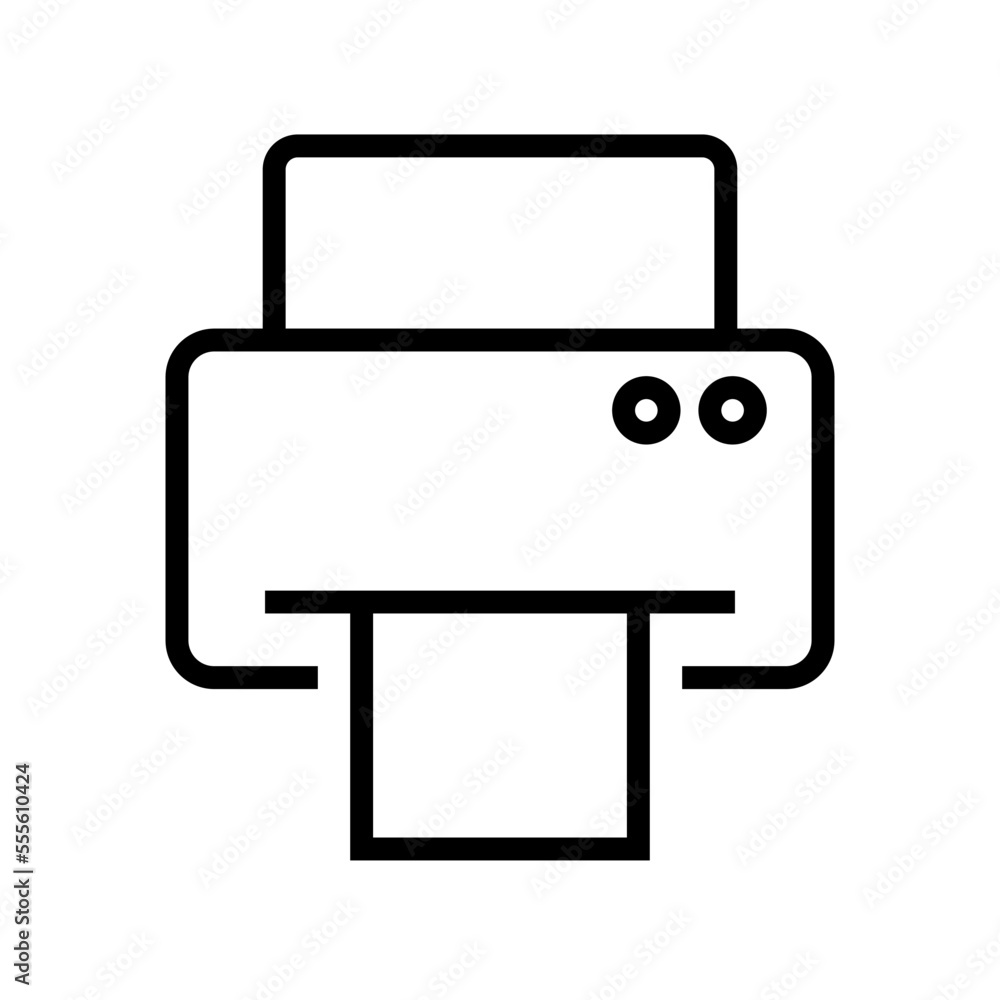 Poster simple printer icon. printing and copying. vector.