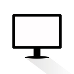 TV and shadow icon. Vector.