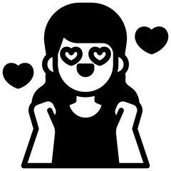 romantic solid icon