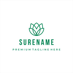 Cosmetic flower botanical logo design vector illustration custom logo design