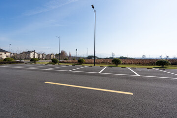 Fototapeta premium parking lot in city 