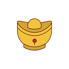 The Ingot theme icon is suitable for web, apk or additional ornaments for your projects about Chinese New Year