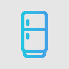 Fridge icon in gradient style about furniture, use for website mobile app presentation