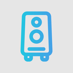 Sound system icon in gradient style about furniture, use for website mobile app presentation