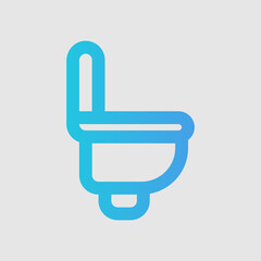 Toilet icon in gradient style about furniture, use for website mobile app presentation