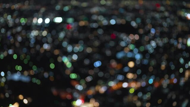 都市の夜景（アウトフォーカス）