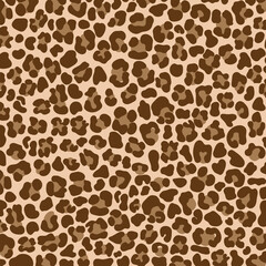 Vector brown leopard print pattern animal seamless. Leopard skin abstract for printing, cutting, and crafts Ideal for mugs, stickers, stencils, web, cover, wall stickers, home decorate and more.