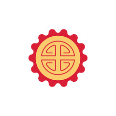 The Mooncake theme icon is suitable for web, apk or additional ornaments for your projects about Chinese New Year