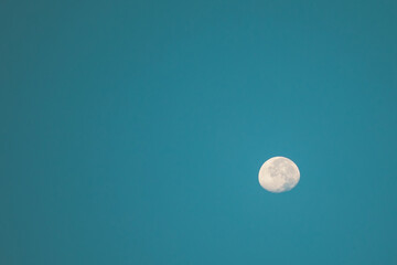 Moon at day time with copy space for your text.